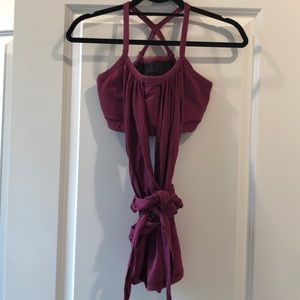 Beautiful plum Nancy Rose Performance wrap top